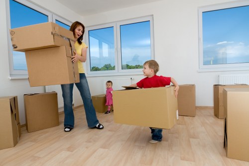 Organised moving van loaded for a local relocation in Norbiton