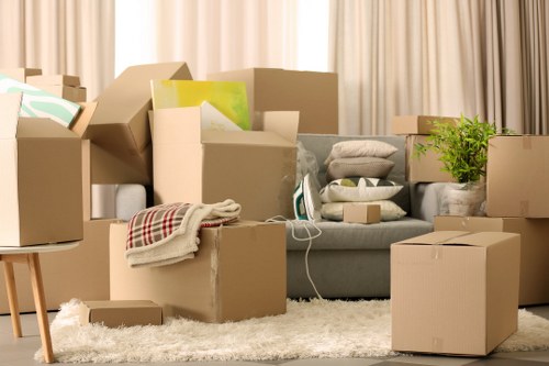Organised packing supplies ready for a move in Norbiton